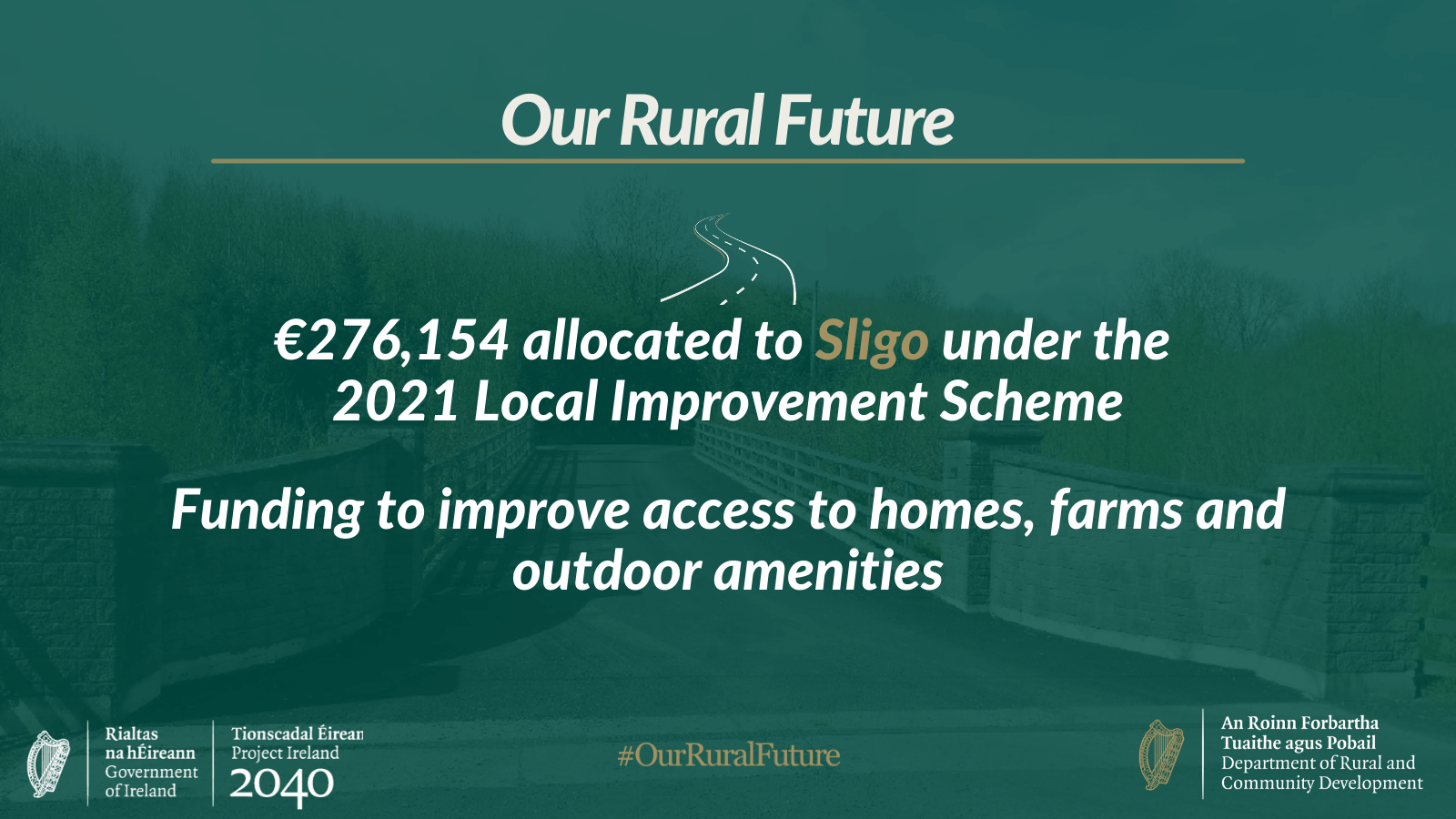 Our Rural Future: Minister Humphreys allocates €10.5 million for upgrade works on rural roads and laneways